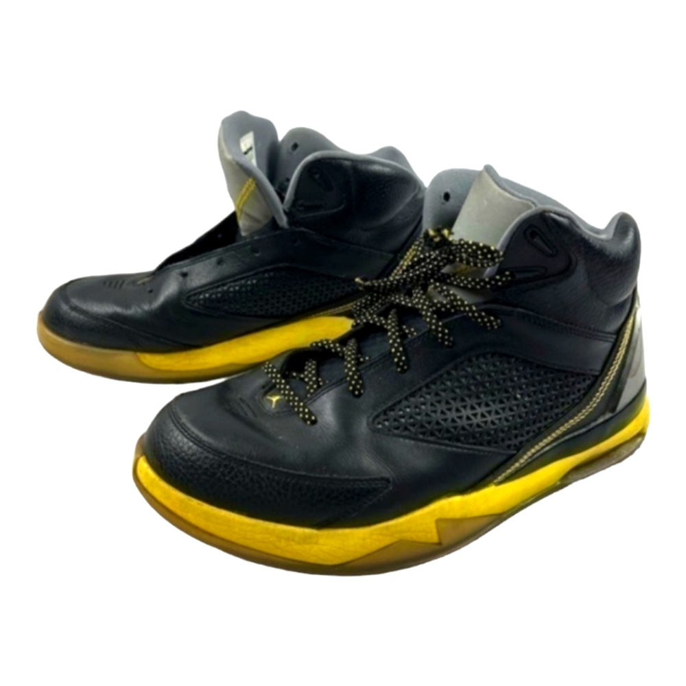 Nike Air Jordan Flight Future Remix Black Yellow Shoes 679680-070 Size 10.5